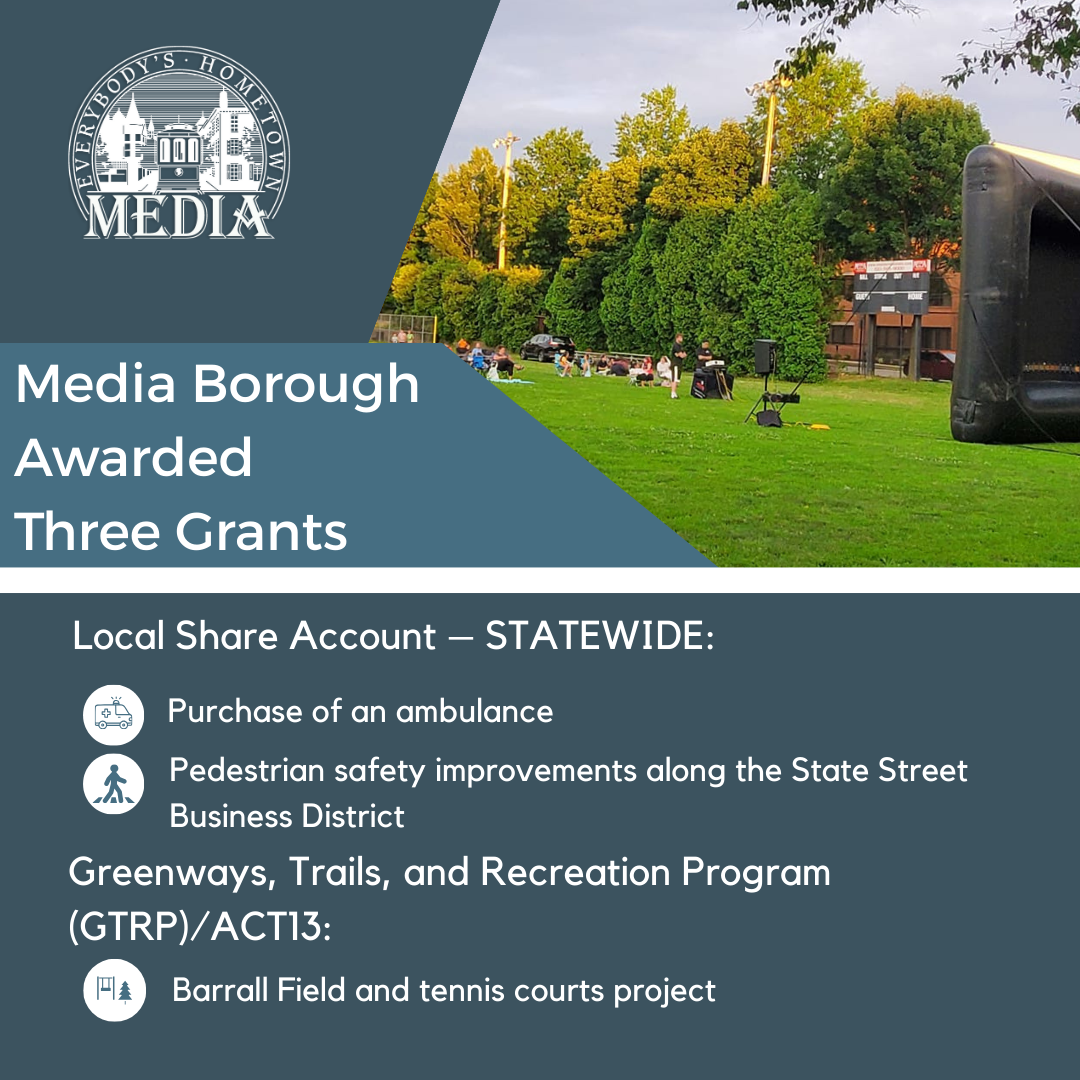 Media Borough Awarded for Three Grants - 1.21